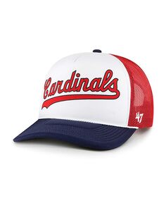 Мужская белая кепка St. Louis Cardinals из пеноматериала с надписью Trucker Snapback &apos;47 Brand