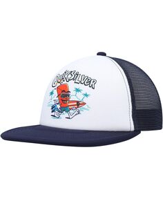 Белая, темно-синяя кепка Town Hero Trucker Snapback для юношей и девушек Quiksilver