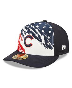 Мужская темно-синяя бейсболка Chicago Cubs, 4 июля, низкопрофильная шляпа 59FIFTY, приталенная кепка, 2022 г. New Era