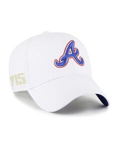 Мужская белая регулируемая кепка Atlanta Braves 2023 City Connect MVP &apos;47 Brand
