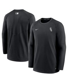 Мужская черная футболка с длинным рукавом и логотипом Chicago White Sox Authentic Collection Performance Nike