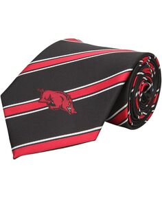 Мужской тканый галстук в полоску из полиэстера Arkansas Razorbacks Eagles Wings
