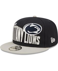 Мужская темно-синяя двухцветная шляпа Snapback 9FIFTY в винтажном стиле Penn State Nittany Lions New Era