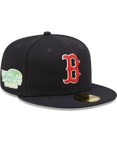 Мужская темно-синяя кепка Boston Red Sox 2004 World Series Champions Citrus Pop UV 59FIFTY New Era
