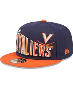 Мужская темно-синяя двухцветная шляпа Snapback в винтажном стиле Virginia Cavaliers 9FIFTY New Era