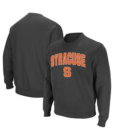 Мужской темно-серый свитшот с круглым вырезом Syracuse Orange Arch &amp; Logo Colosseum