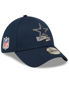 Мужская темно-синяя кепка Dallas Cowboys 2022 Sideline 39THIRTY Coaches Flex Hat New Era
