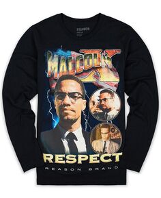 Мужская футболка с длинными рукавами Malcolm X Respect Reason