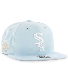 Мужская голубая кепка Chicago White Sox из ультра-замши Captain Snapback &apos;47 Brand
