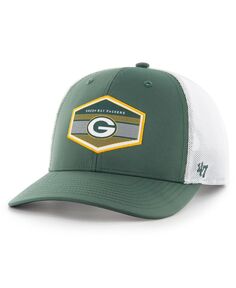 Мужская зеленая регулируемая кепка Green Bay Packers Burgess Trucker &apos;47 Brand