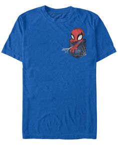 Мужская футболка с коротким рукавом и левым нагрудным карманом Marvel «Человек-паук» Fifth Sun