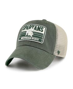 Мужская зеленая кепка Snapback Trucker Snapback Four Stroke Clean Up Michigan State Spartans &apos;47 Brand