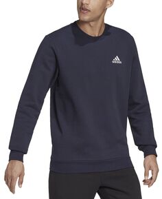 Мужской флисовый свитшот классического кроя Feel Cozy Essentials с вышитым логотипом adidas