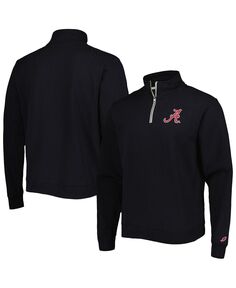 Мужской черный флисовый свитшот с молнией четверти Alabama Crimson Tide Stack Essential League Collegiate Wear