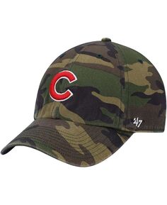 Мужская камуфляжная регулируемая кепка с логотипом Chicago Cubs &apos;47 Brand
