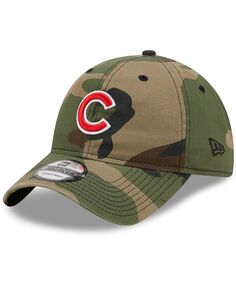 Мужская камуфляжная регулируемая кепка Chicago Cubs Woodland Core Classic 9TWENTY New Era