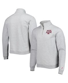 Мужской флисовый свитшот с молнией без четверти, серый Техас A&amp;M Aggies Stack Essential League Collegiate Wear