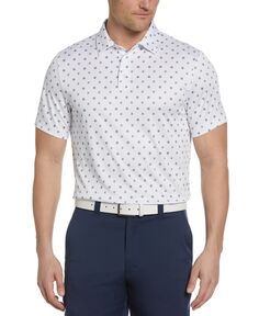 Мужская рубашка-поло для гольфа спортивного кроя со звездами и полосками и принтом PGA TOUR