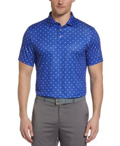 Мужская рубашка-поло для гольфа спортивного кроя со звездами и полосками и принтом PGA TOUR