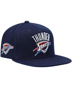 Мужская темно-синяя кепка с боковой застежкой Oklahoma City Thunder Core Mitchell &amp; Ness