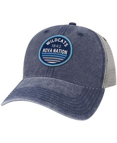 Мужская темно-синяя кепка Villanova Wildcats Sunset Dashboard Trucker Snapback Legacy Athletic