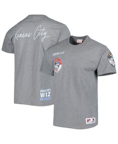 Мужская футболка Heather Grey Sporting Kansas City City Mitchell &amp; Ness