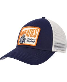 Мужская темно-синяя кремовая шляпа Wheaties Valin Trucker Snapback American Needle