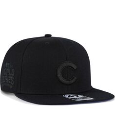 Мужская кепка Chicago Cubs Black on Black Sure Shot Captain Snapback &apos;47 Brand