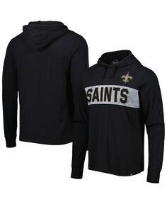 Мужской черный пуловер с капюшоном New Orleans Saints Field Franklin &apos;47 Brand