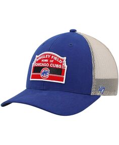Мужская кепка Royal, натуральный цвет Chicago Cubs Wrigley Field Local Haven Trucker Snapback &apos;47 Brand