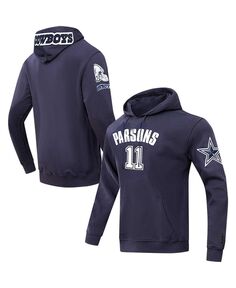 Мужской пуловер с капюшоном темно-синего цвета с именем и номером игрока Micah Parsons Dallas Cowboys Pro Standard