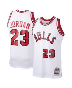 Мужское аутентичное джерси для новичков Майкла Джордана белого цвета Chicago Bulls 1984-85 гг. Mitchell &amp; Ness