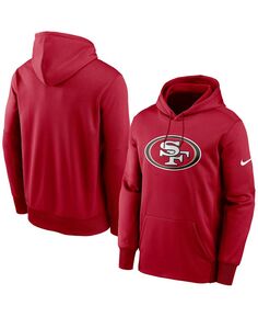 Мужской пуловер с капюшоном Scarlet San Francisco 49Ers Fan Gear Primary Logo Therma Performance Nike