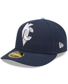 Мужская темно-синяя приталенная шляпа Kansas City Royals 2022 City Connect Low Profile 59FIFTY New Era