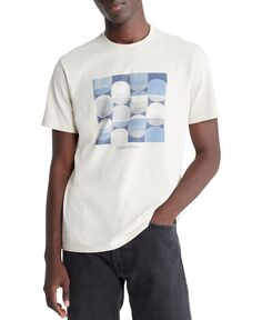 Мужская футболка с современным графическим рисунком с коротким рукавом Calvin Klein