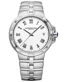 Мужские швейцарские часы Parsifal с браслетом из нержавеющей стали 41 мм Raymond Weil