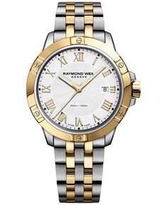 Мужские часы Swiss Tango с двухцветным PVD-браслетом из нержавеющей стали, 41 мм 8160-STP-00308 Raymond Weil