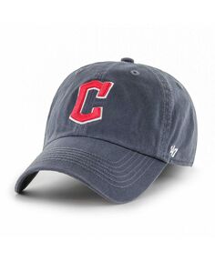 Мужская темно-синяя приталенная шляпа с логотипом Cleveland Guardians Franchise &apos;47 Brand