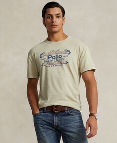 Мужская трикотажная футболка классического кроя с графическим рисунком Polo Ralph Lauren