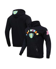 Мужской черный пуловер с капюшоном с неоновым рисунком Las Vegas Raiders Pro Standard