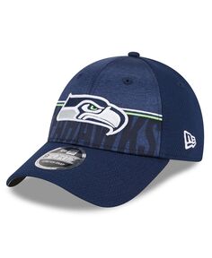 Мужская темно-синяя регулируемая кепка Seattle Seahawks 2023 NFL Training Camp 9FORTY New Era