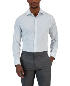 Мужская классическая рубашка приталенного кроя с сетчатым принтом Bar III