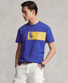 Мужская трикотажная футболка классического кроя с рисунком Polo Ralph Lauren