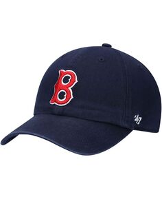 Мужская темно-синяя регулируемая шляпа Boston Red Sox 1946 с логотипом Cooperstown Collection Clean Up &apos;47 Brand
