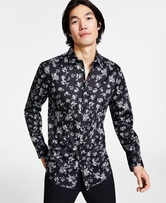 Мужская рубашка-смокинг приталенного кроя с цветочным принтом Gabriel I.N.C. International Concepts