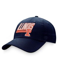Мужская темно-синяя регулируемая шляпа Illinois Fighting Illini Slice Top of the World