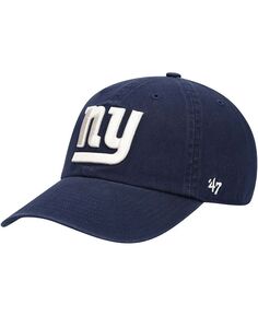 Мужская темно-синяя регулируемая шляпа New York Giants Clean Up Legacy &apos;47 Brand
