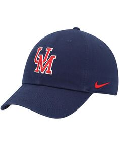 Мужская темно-синяя регулируемая шляпа с логотипом Ole Miss Rebels Heritage86 Nike