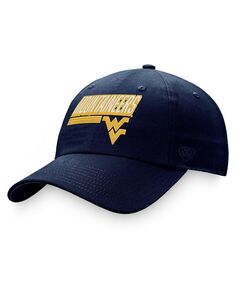 Мужская темно-синяя регулируемая шляпа West Virginia Mountaineers Slice Top of the World