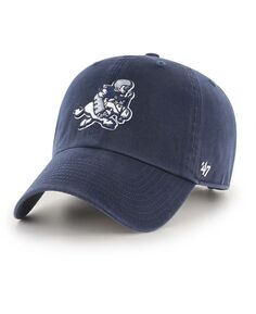 Мужская темно-синяя регулируемая шляпа с альтернативным логотипом Dallas Cowboys Clean Up &apos;47 Brand
